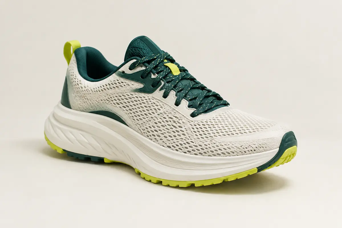 Chaussure de running basse avec tige en mesh, fermeture à lacets et semelle extérieure en caoutchouc