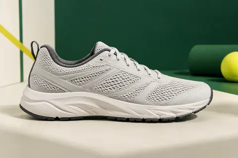 Chaussure de running homme Bondi 9 Wide, vue de profil dans un décor de studio sportif sobre.