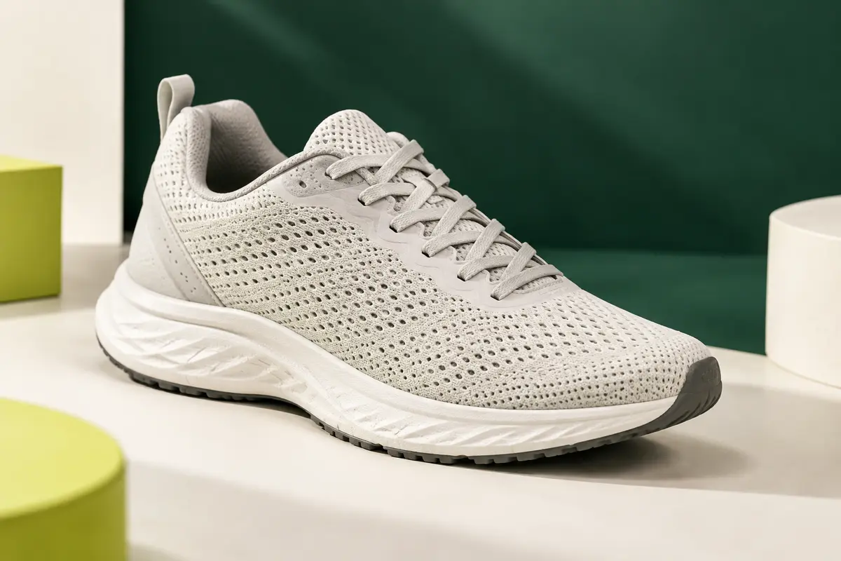 Chaussure de running Feethit à tige synthétique perforée, lacets et semelle en caoutchouc