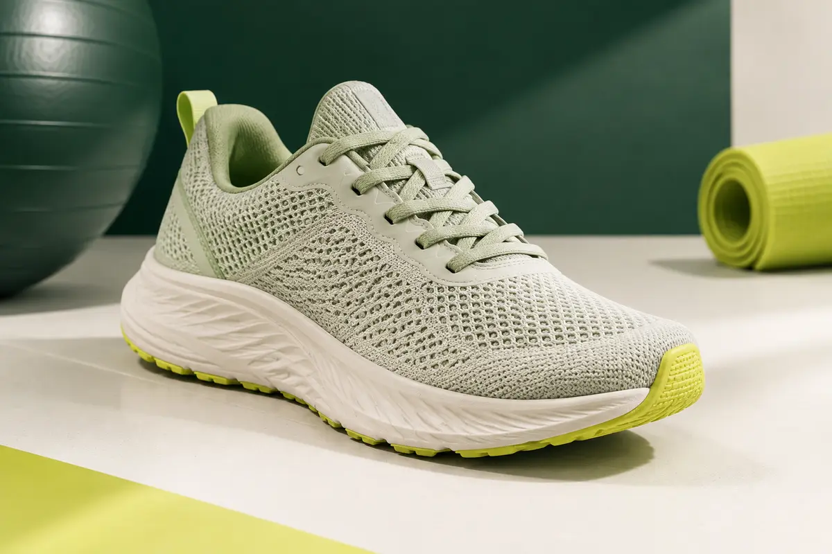 Chaussure de running FLARUT en maille tricotée avec lacets réglables et semelle souple