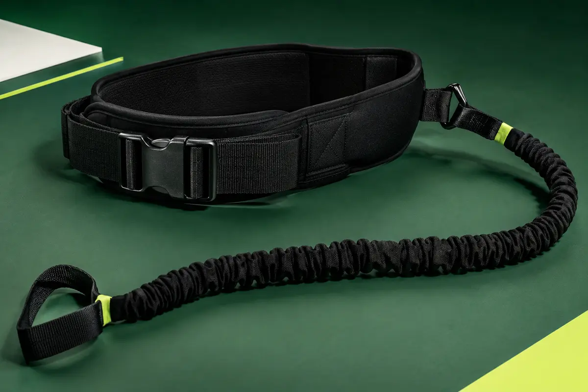 Ceinture noire d’entraînement de football Global Park avec cordon élastique, sans ballon