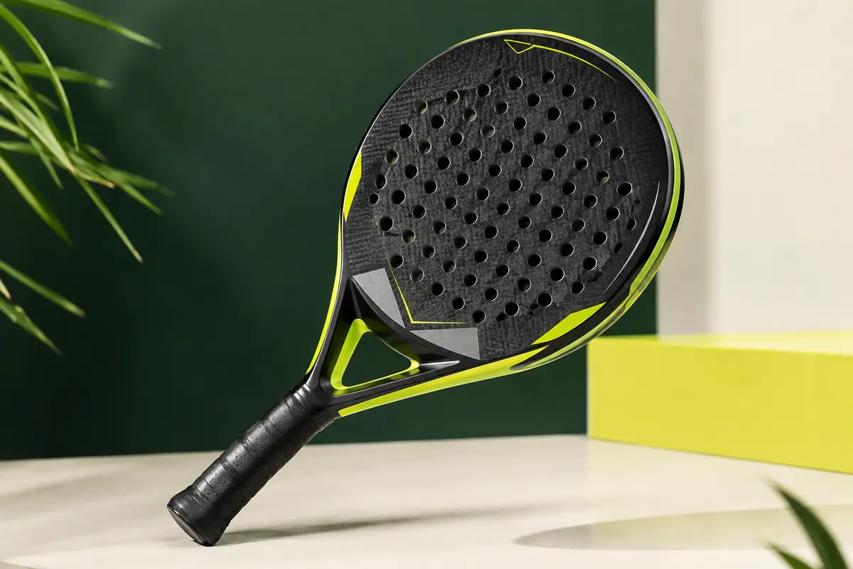 Raquette de padel HEAD à tête en goutte, surface en fibre de verre et cadre renforcé