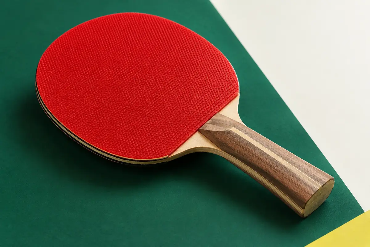 Raquette de tennis de table JOOLA Mega Carbon avec manche en bois concave et revêtements UPP