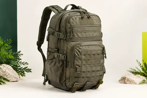 Sac à dos tactique Mardingtop en polyester avec attaches MOLLE, poche latérale et sangles basses.